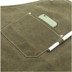 No-Tie Canvas Apron Heavy-Duty 16OZ Work Apron with Front Pocket Extra Long Straps Adjustable M–XXL