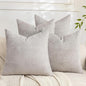 Set of 4 Soft Textured Decorative Throw Pillow Covers 24x24 Inch Cozy Farmhouse by Cozoomy