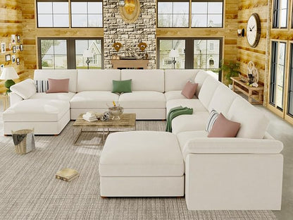 EASE MOOSE Oversized Sectional Modular Sofa，Comfty U Shape Sectional FSC - Image 3