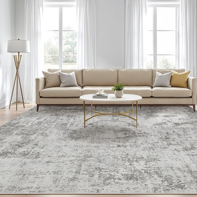 LOONGRUG 10x14 Area Rugs Washable Large Neutral Modern Living Room Rug | - Image 5