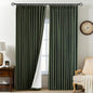 Pinch Pleated Linen Curtains 100% Blackout 84 Inches Long by AUSSPVOCT