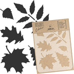 NAKLEO Painting Stencil for Crafts A4 8.3” x 11.8”, Autumn Leaves Nature Pattern, Reusable Plastic DIY & Scrapbooking Drawing Template, Decoupage Art Home Decor, Wall Wood Fabric Furniture