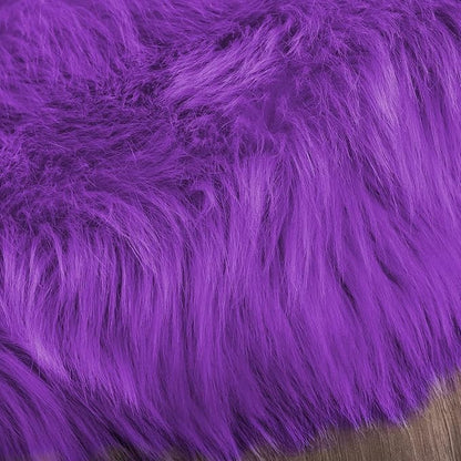 Latepis Runner 2x6 Purple Sheepskin Throw Rugs Washable Faux Fur Rug Shag - Image 8