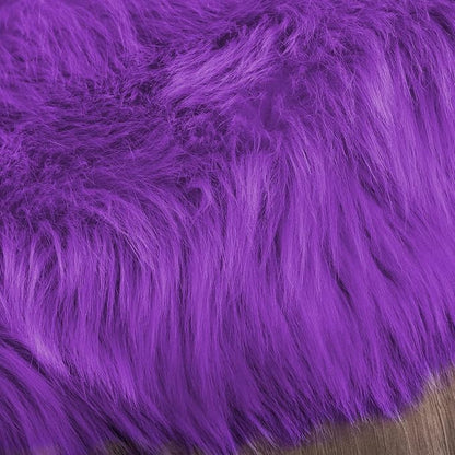 Latepis Small Furry 2x3 Purple Faux Fur Rug Fluffy Rugs Washable Shag - Image 7