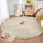 ORINOVA Washable Shag Round Rugs 6ft Camel Plush Faux Rabbit Furry Fur Rugs by ORINOVA