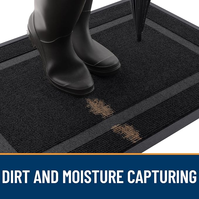 OLANLY Front Door Mat Outside 47x23, All-Season Heavy-Duty Rubber Doormat | - Image 5