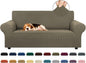 Stretch Loveseat Couch Cover, 2 Cushion Couch Slipcover, Khaki | 1-Piece by KEKUOU