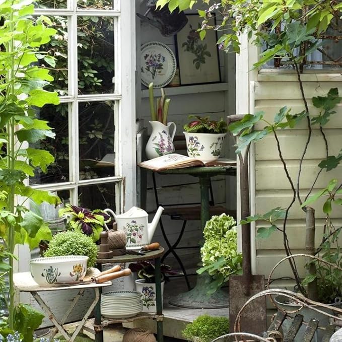 Portmeirion Exotic Botanic Garden 8.5" Salad Plate, Arborea - Traditional British Ceramic Dish, Made in England, Dishwasher & Microwave Safe - Floral Tableware for Dining & Entertaining