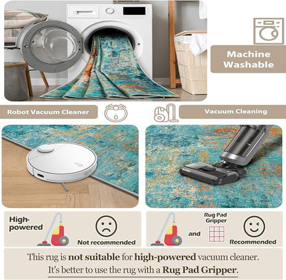 RELEANY Washable 6'x9' Abstract Area Rug - Image 6