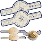 Large Silicone Bread Sling for Dutch Oven, 2 Pack (10" Round) – Non-Stick & 500°F Heat Resistant Sourdough Mat, Easy to Clean, Reusable Food-Grade Sourdough Sling – Fits 7 qt and up Dutch Ovens