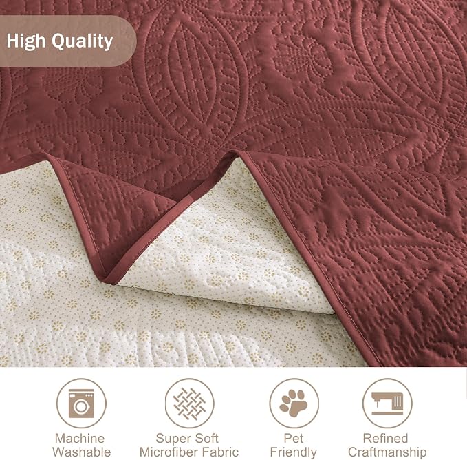 Quilted Grand Sofa Covers for 4 Cushion Couch, Couch Cover for Grand Sofa - Image 6