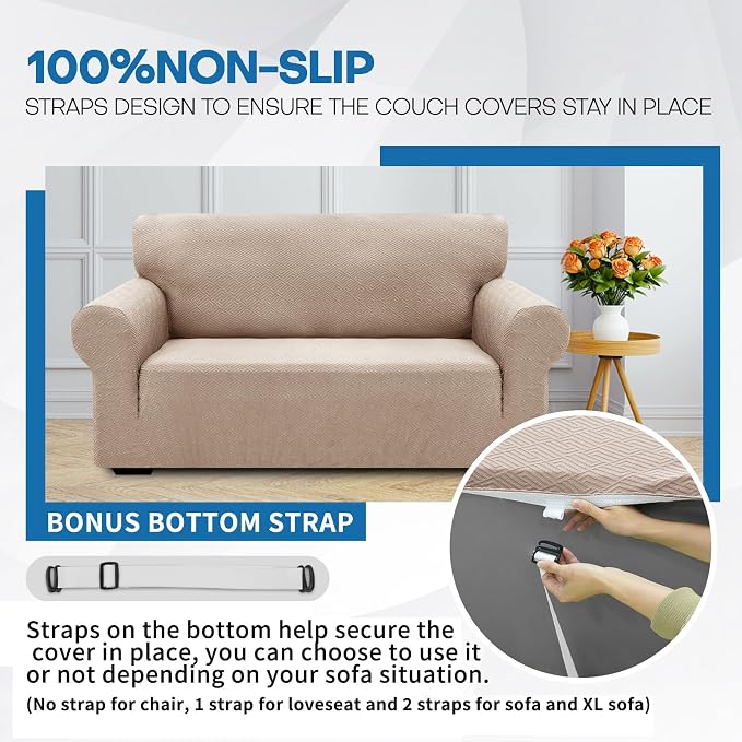 XINEAGE 2026 New Stretch Armchair Covers 1 Piece Chair Slipcovers Chair - Image 7