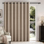 MIULEE Extra Wide 100% Blackout Linen Curtains 100x90 Copper Brown | Room by MIULEE