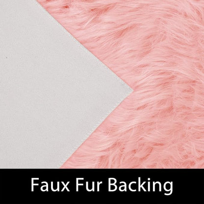 Latepis Pink Rugs for Bedroom Girls Round Rugs 8ft Large Area Fluffy Circle - Image 3