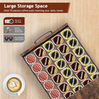 K Cup Holder Drawer - Coffee Pod Organizer for Counter, Sturdy k cups Storage Drawer with Mug Rack, Coffee Maker Stand, 70 Capacity Pods, Home Kitchen Counter Organizer, Rustic Brown