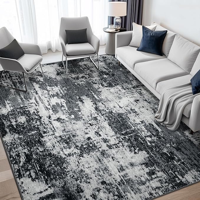 RELEANY Washable 7'x9' Abstract Area Rug by RELEANY