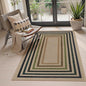 Lahome Mid Century Modern Easy Jute Rug, 3x5 Bordered Entryway Rug Non Slip | by Lahome