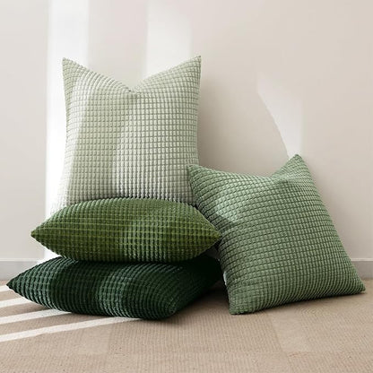 MIULEE Sage Green Pillow Covers 16x16 Inch Set of 4 Spring Boho Farmhouse Home - Image 5