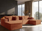 138" Cloud Sectional Couch, Comfort U Shaped Boneless Couch by VYUXWO