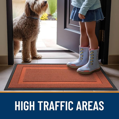 OLANLY Front Door Mat Outside 33x21, All-Season Heavy-Duty Rubber Doormat | - Image 6
