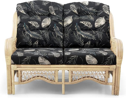 Malibu Lounge Loveseat Sofa Natural Rattan Wicker Handmade Design, Natural Color - Image 3
