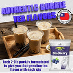 Fusion Select 2.2lb Tea Powder Blueberry Tea Flavored-3-in-1 Drink Powder with Cream & Sugar - Instant Pre-Mixed Beverage for Hot or Cold Blends or Yummy Frappes