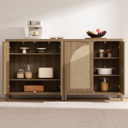 SICOTAS 102" W Rattan Sideboard Buffet Cabinet - Image 5
