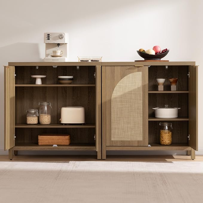 SICOTAS Rattan Sideboard Buffet Cabinet - Image 5