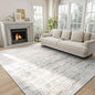 6x9 Washable Area Rug for Living Room Bedroom: Non-Slip Modern White Gray | by Oriannal