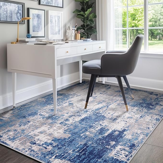 RELEANY Washable 7'x9' Abstract Area Rug - Image 8