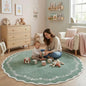 GarveeHome Round Area Rug 5ft Scalloped Washable Circle Rug by GarveeHome