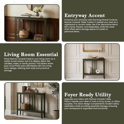 Kings Brand Furniture Narrow Console Table - Image 5