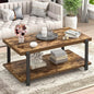 FOLUBAN Modern Coffee Table, Rustic Wood Center Table by FOLUBAN