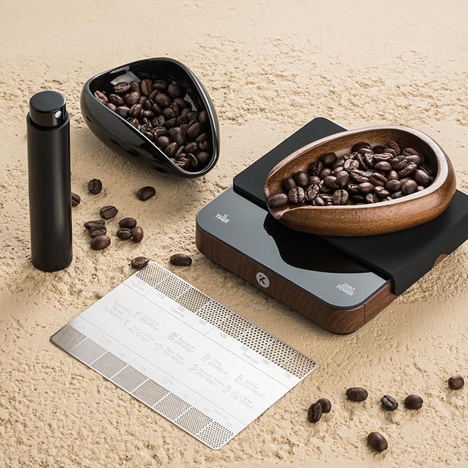 KitchenTour Artisan Coffee Kit - Wooden Dosing Cup + Anti-Static Sprayer + Grind Size Tool-3-in-1 Pro Set: Measure, Spray, Validate