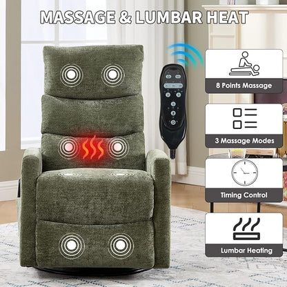 Trustyue Swivel Rocker Recliner Chair, 360° Swivel Recliner - Image 5