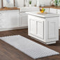 nuLOOM Jeni Silver Checkered Washable Runner Rug by nuLOOM