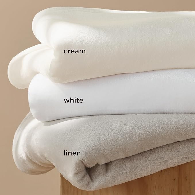 Bedsure GentleSoft Fleece Throw Blanket Linen - Image 4