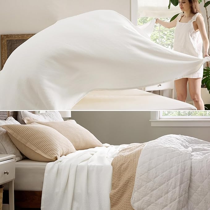Bedsure GentleSoft 100% Cotton Blanket Queen Size - Image 4