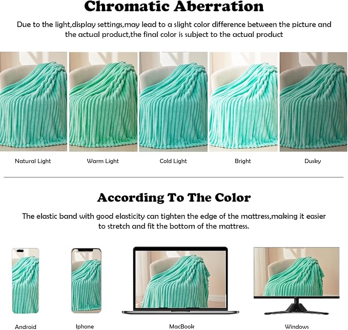 NEWCOSPLAY Fleece Ribbed Cozy Queen Blanket - Image 6
