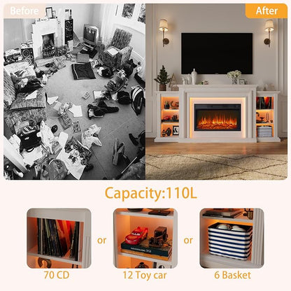 80" LED Lights Electric Fireplace - Image 4
