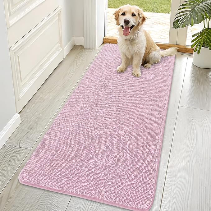 OLANLY Dog Door Mat for Muddy Paws 70x35, Super Absorbent Chenille Mud Mat | by OLANLY