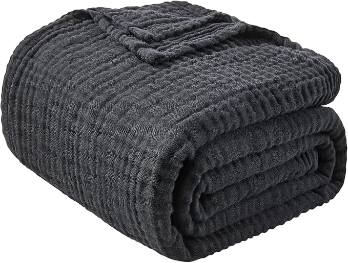 EMME Muslin Blankets for Adults Throw Blanket for Couch Breathable Gauze Soft - Image 8