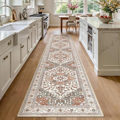 Yamaziot Washable Runner Rug, 2x10 Non-Slip Boho Hallway Kitchen Rug | Stain by Yamaziot