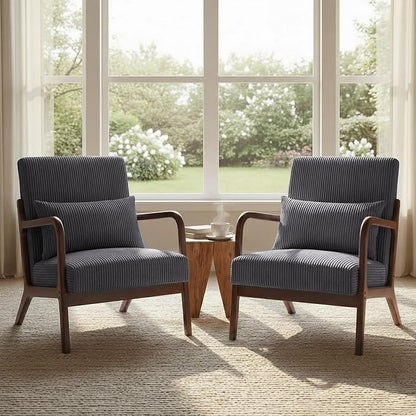 Set of 2 Mid Century Modern Accent Chair by Unknown