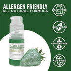 Bakell - Classic Green Tinker Dust (4g, 1x Mini Spray Pump) Edible Glitter for Food, Desserts, and Beverages!
