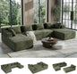 MONVANE 141" U Shaped Cloud Sectional Couch by MONVANE