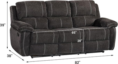 Betsy Furniture Modern Fabric Recliner Sofa Set, Loveseat w/Console, Recliner - Image 2