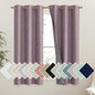 NICETOWN Chaise Mauve Vintage Linen 100% Blackout Curtains by NICETOWN