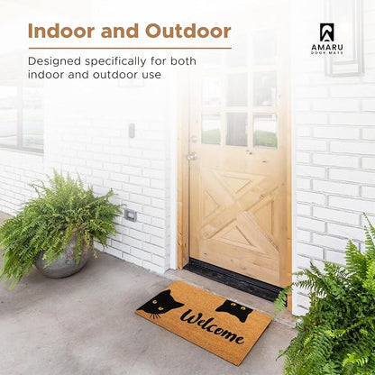 Coir Welcome Mat, Welcome Cats, 24 x 36 in | 100% Natural Coir, Anti-Shedding - Image 4