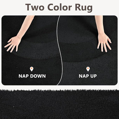 2x6 Black Solid Runner Rug Washable Non-Slip - Image 9